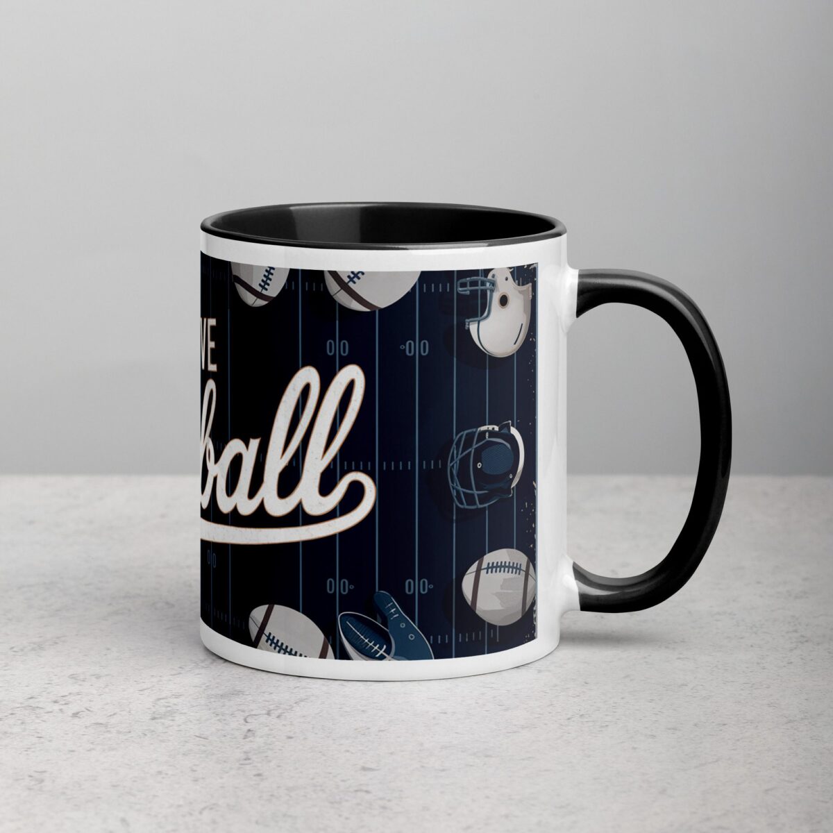 I Love Football Sophisticated Coffee Mug & Tea Cup - Image 3