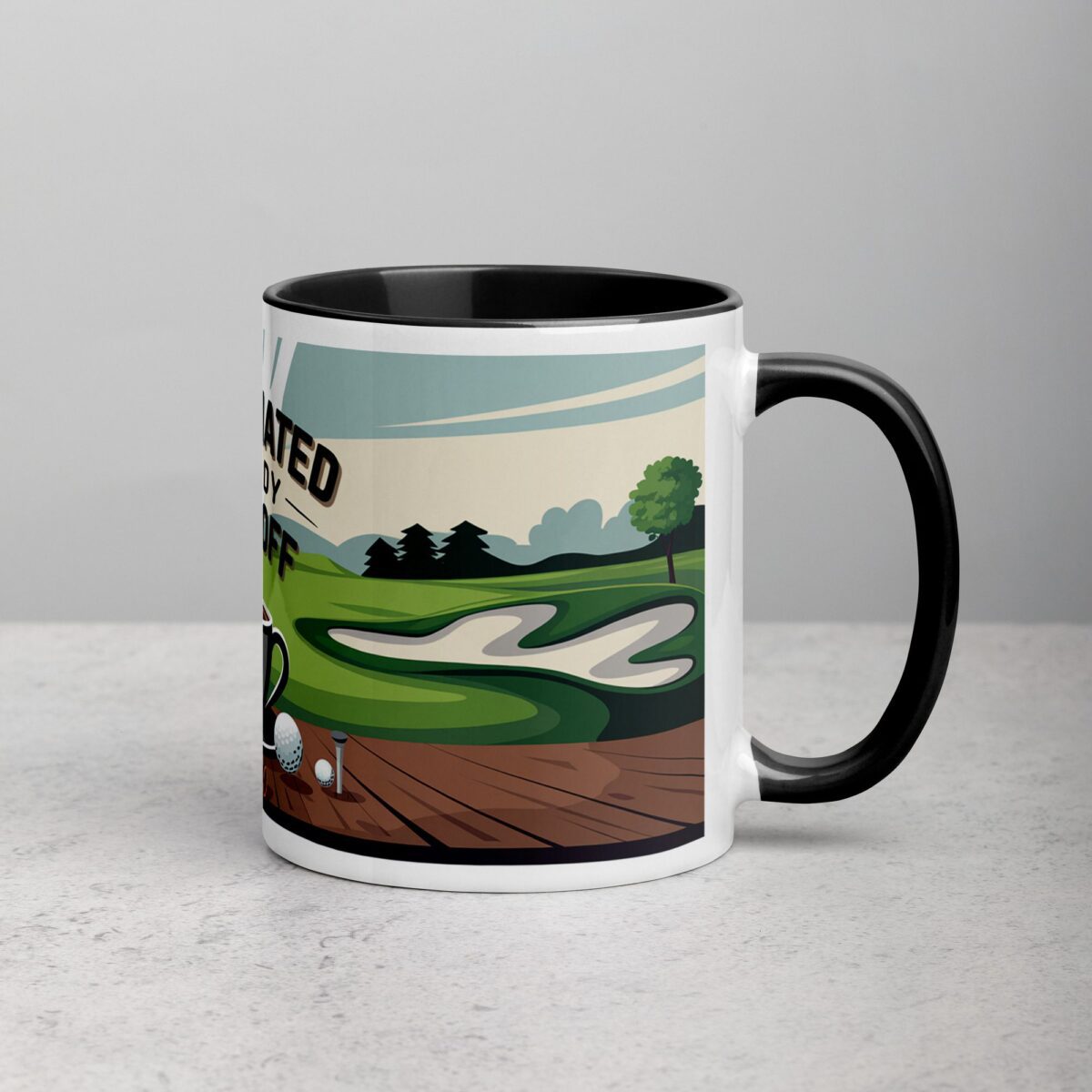 Caffeinated and Ready to Tee Off Golf Mug - Image 3