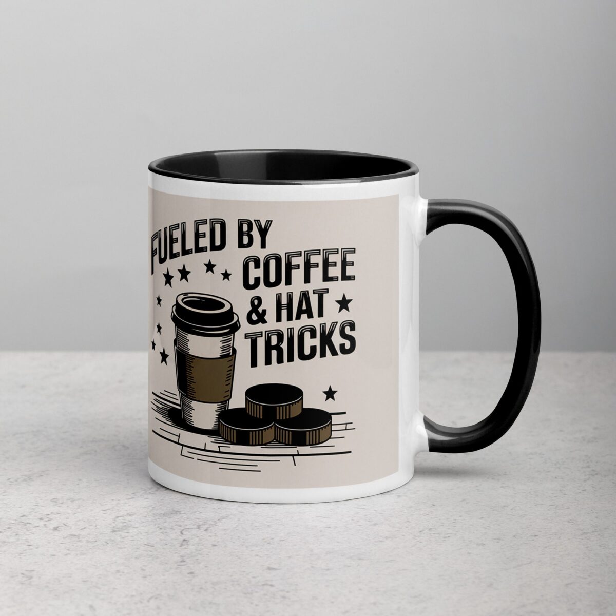 Fueled by Coffee & Hat Tricks Hockey Mug - Image 3