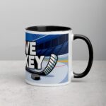 I Love Hockey Fun Hockey Coffee Cup - Image 3