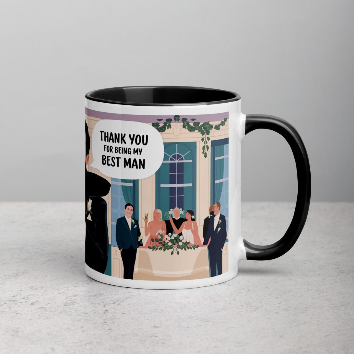 Elegant Thank You Best Man Coffee Mug & Tea Cup - Image 3