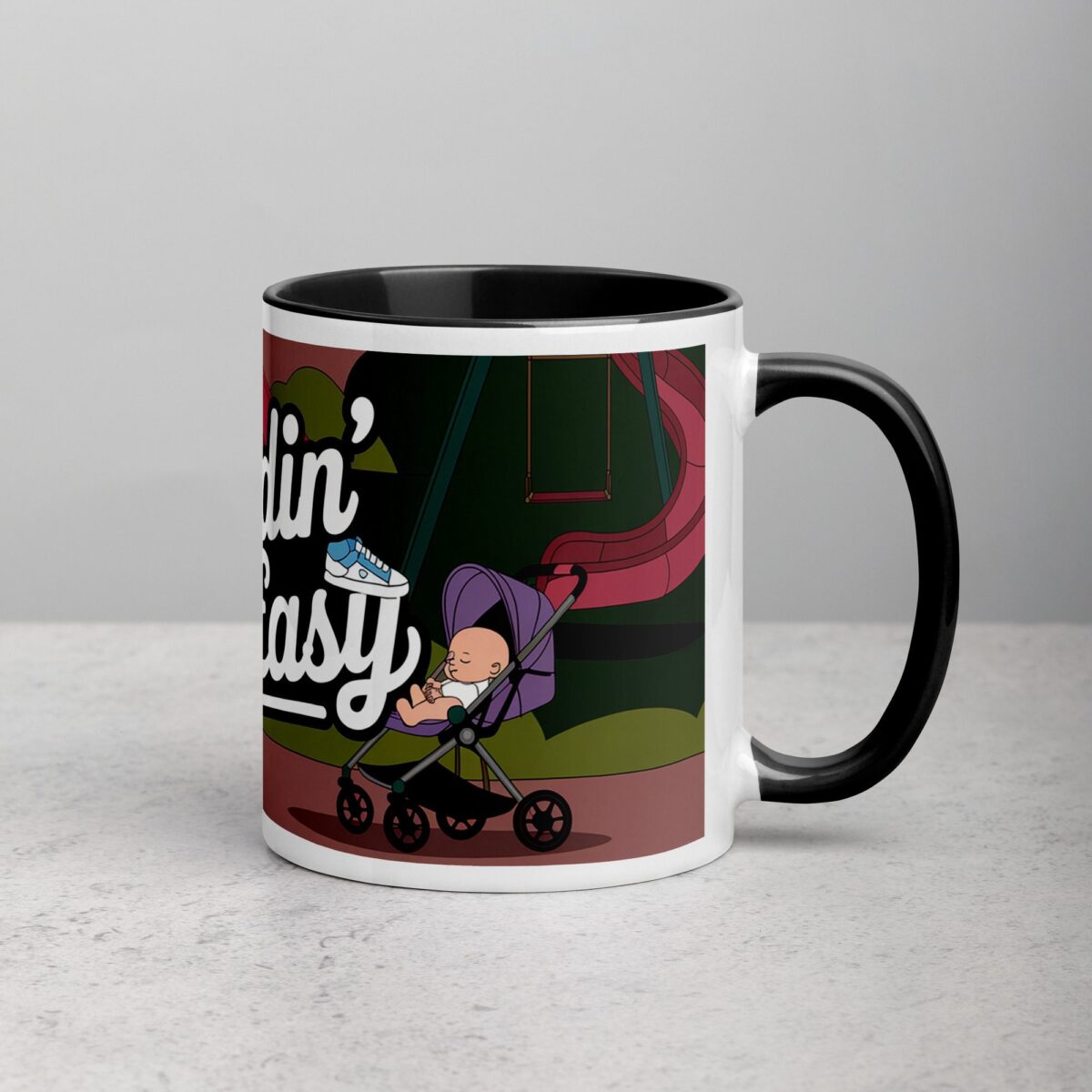 Daddin Ain't Easy  Coffee Mug & Tea Cup - Image 3