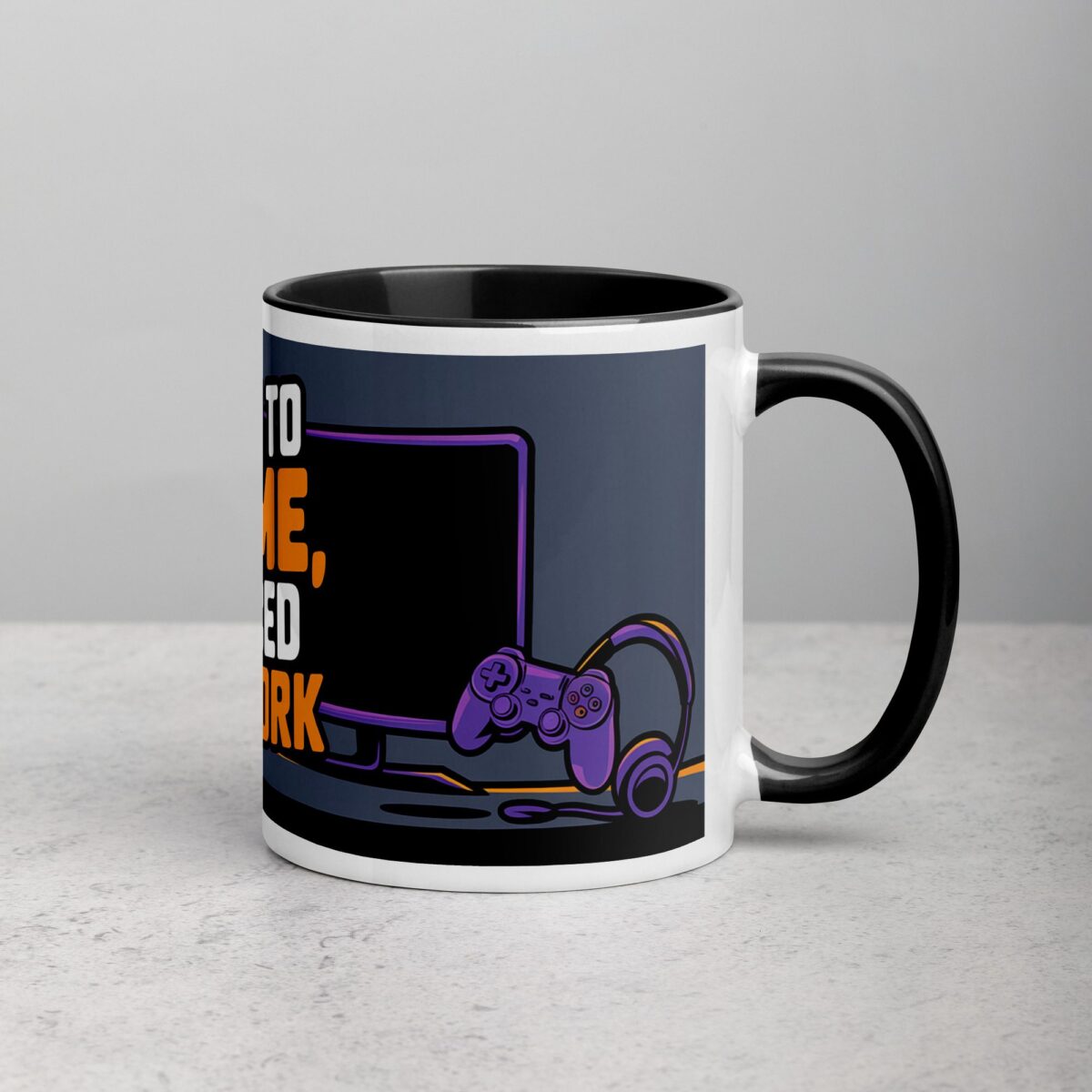 Born to Game, Forced to Work Gamer Coffee Mug - Image 3