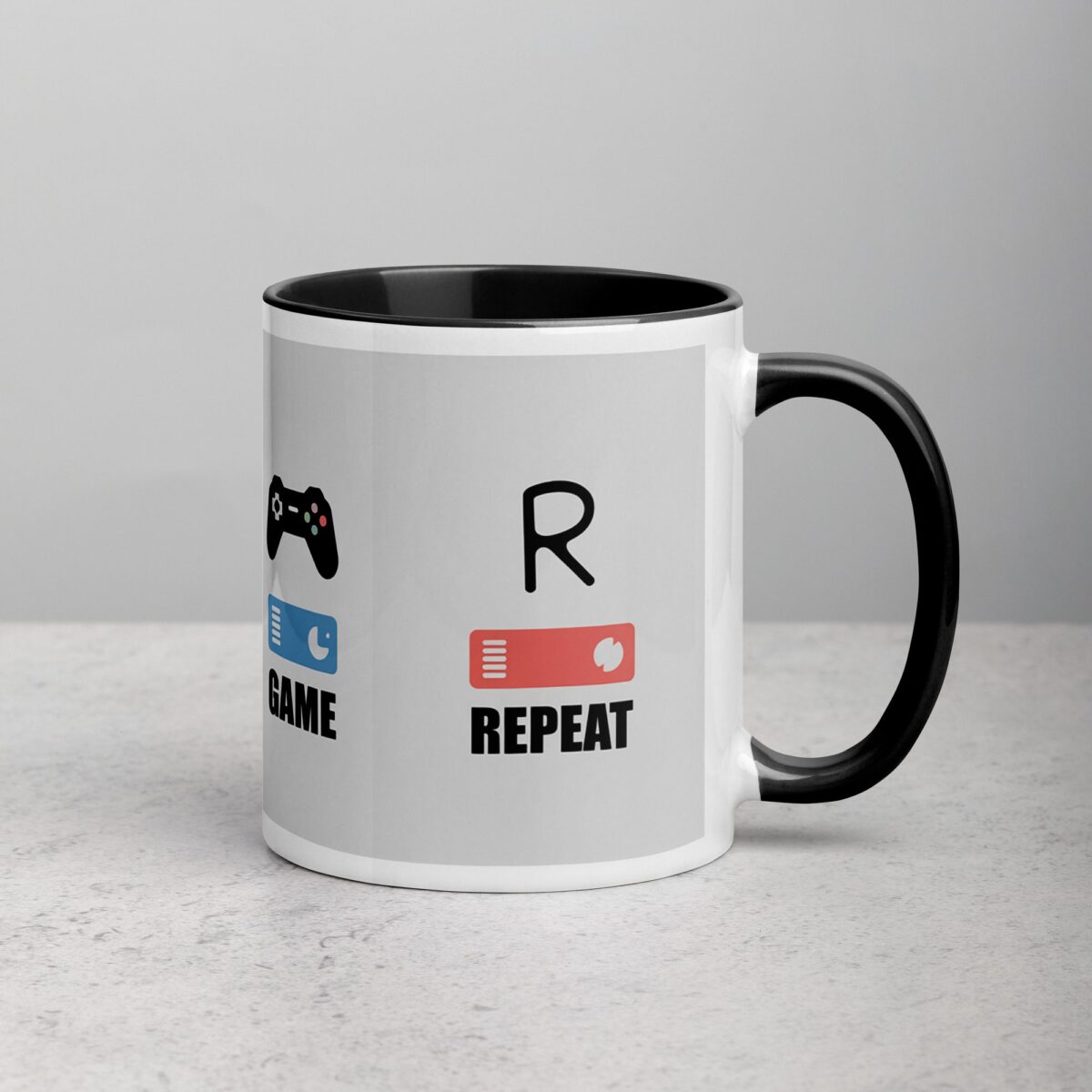 Eat, Sleep, Game, Repeat Gamer Coffee Mug - Image 3