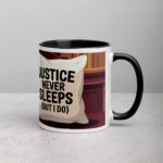 Justice Never Sleeps (But I Do) Lawyer Coffee Mug - Image 3
