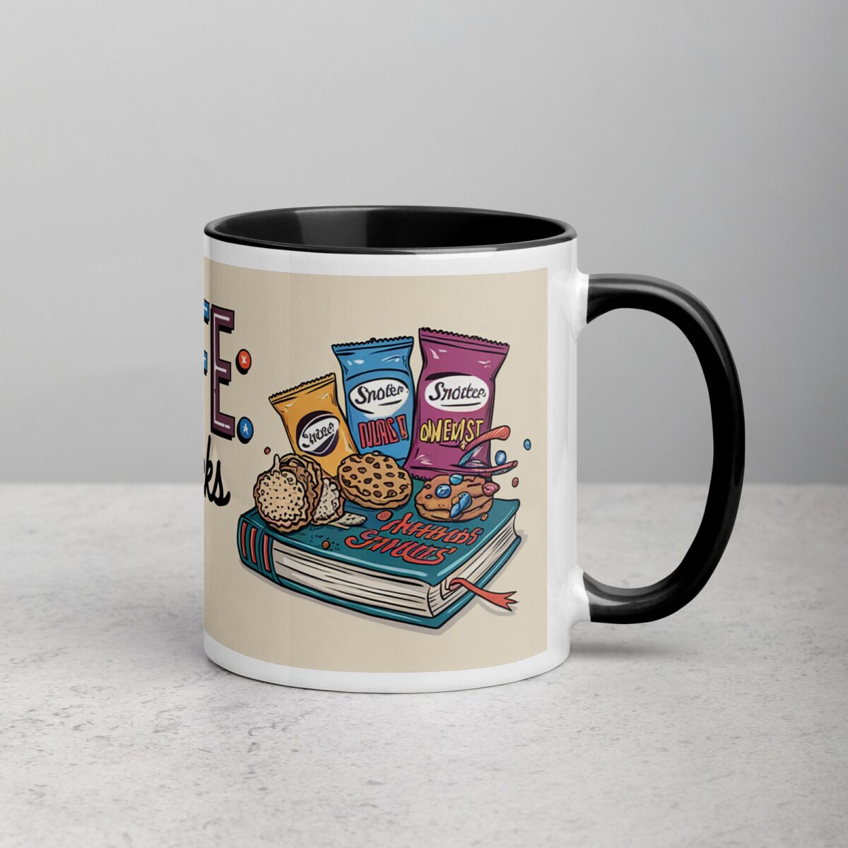 Uncle Life: Fueled by Snacks and Stories Mug - Image 3