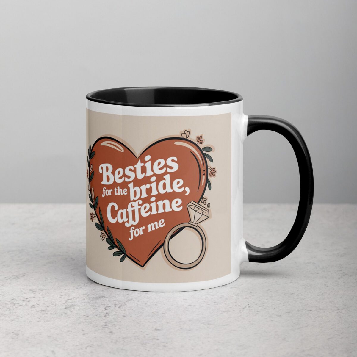Besties for the Bride, Caffeine for Me Mug - Image 3