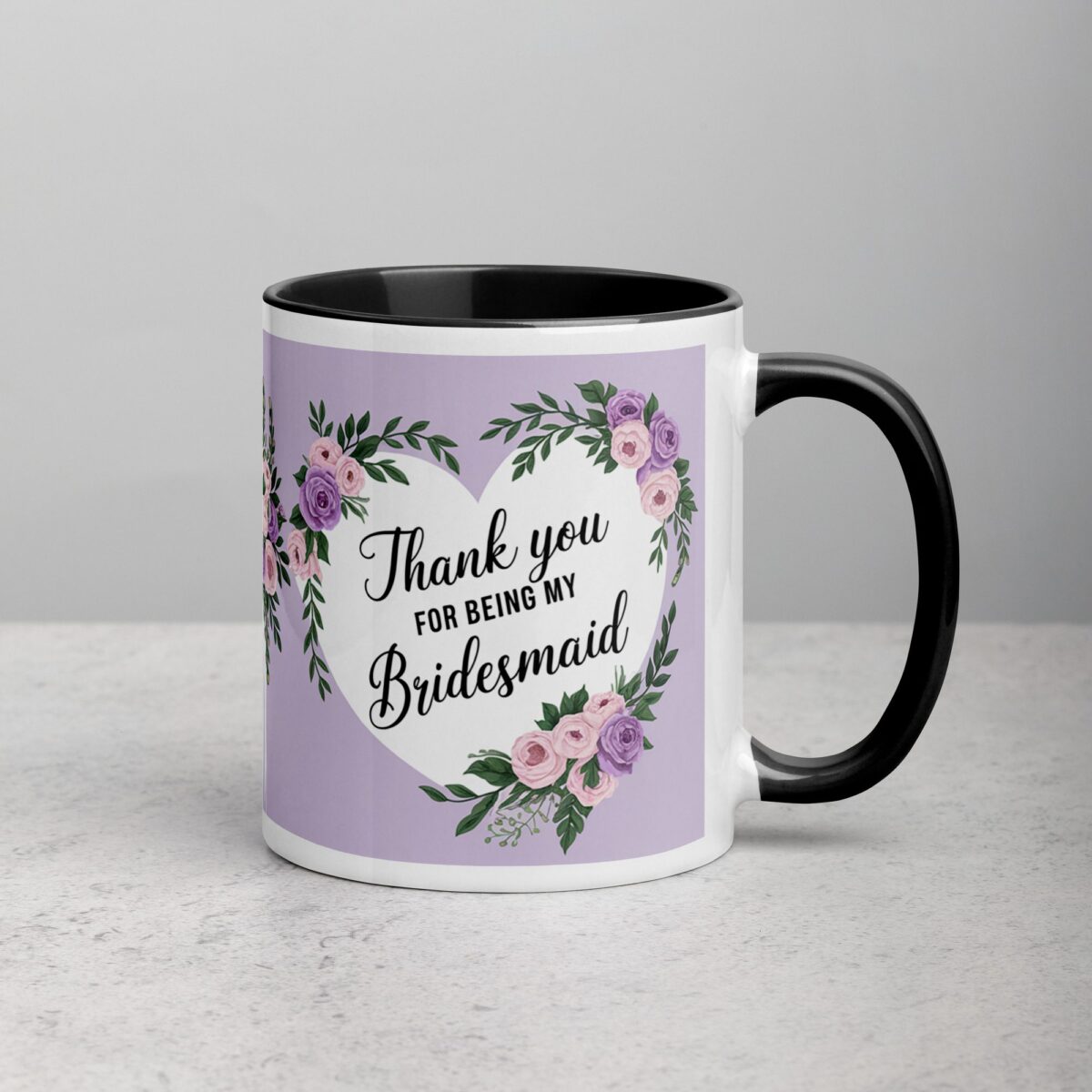 Thank You for Being My Bridesmaid Sophisticated Coffee Mug - Image 3