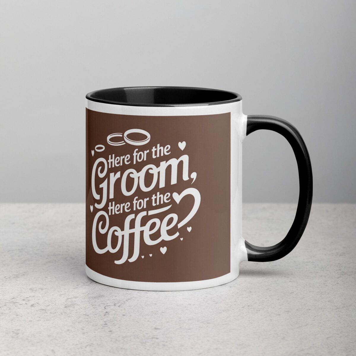 Here for the Groom, Here for the Coffee Wedding Mug - Image 3