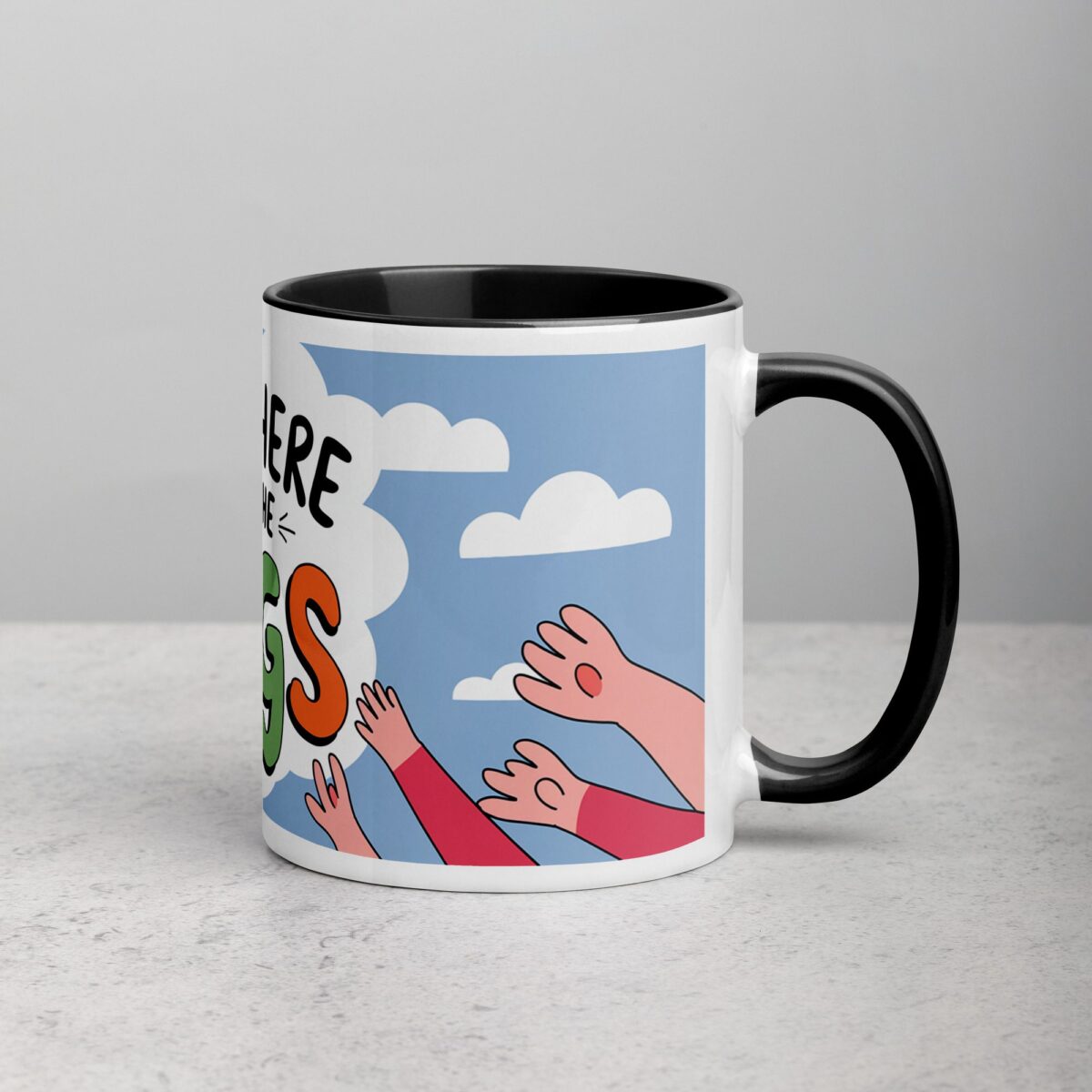 Just Here for the Hugs Coffee Mug - Image 3