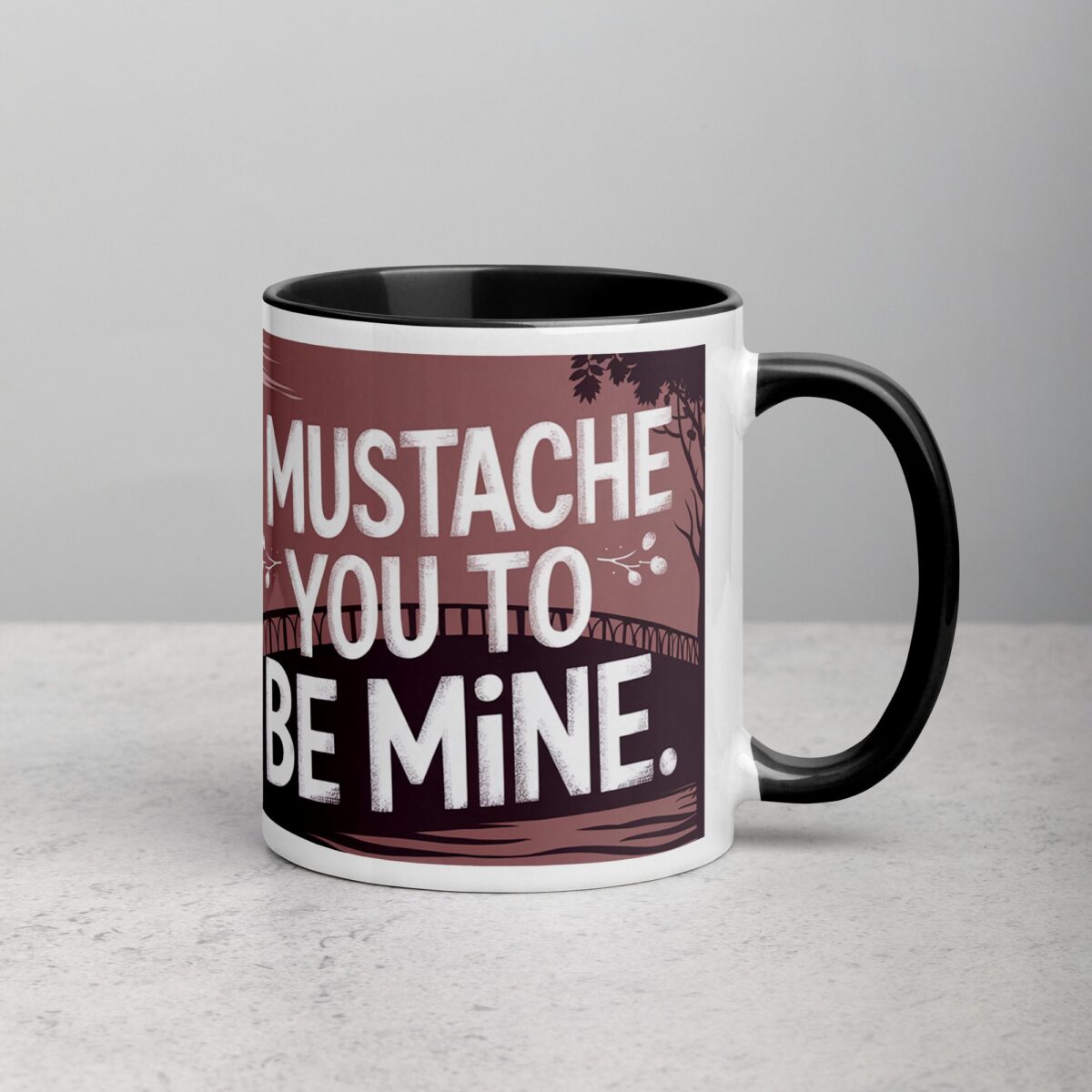 I Mustache You to Be Mine Boyfriend Coffee Mug - Image 3