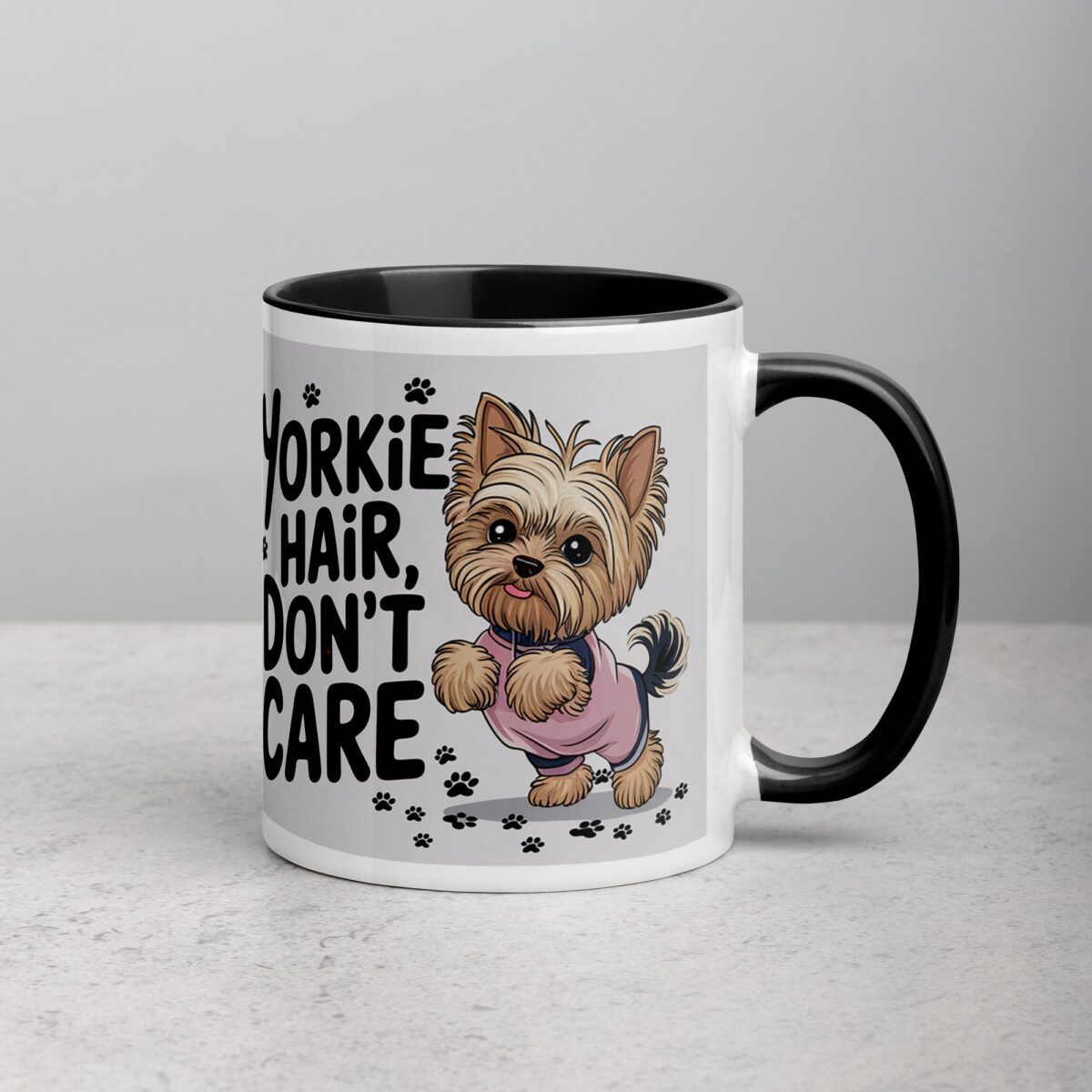 Yorkie Hair, Don’t Care Coffee Mug - Image 3