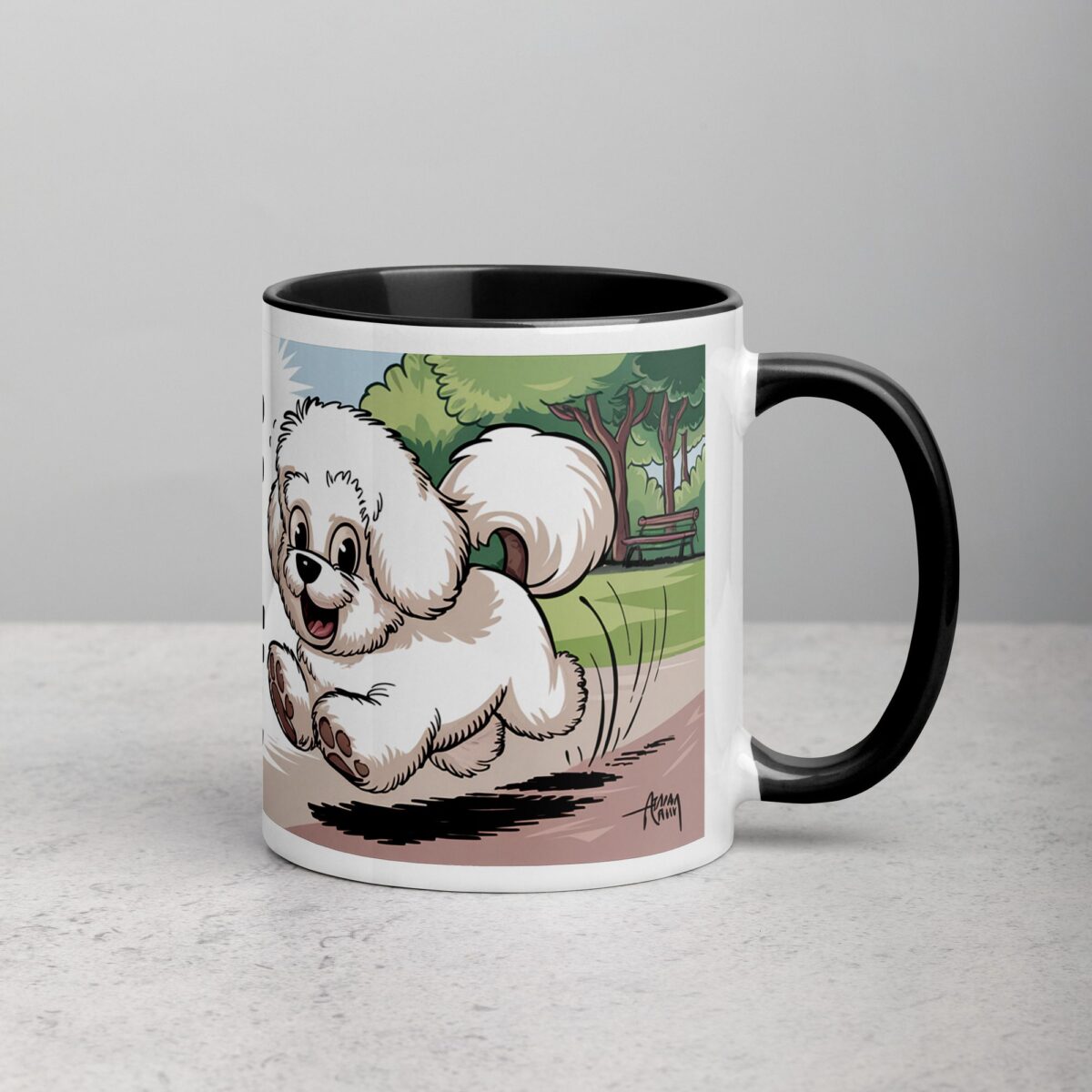 Warning: Fluff Ball on the Loose Coffee Mug - Image 3