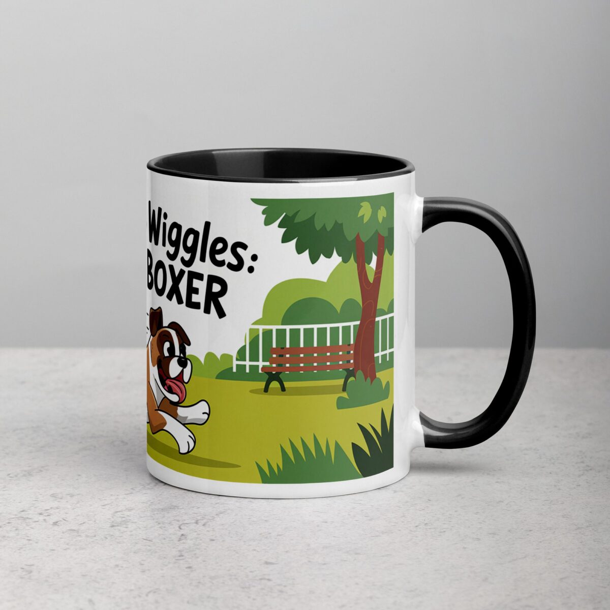 Wiggles and Wiggles: That’s My Boxer Coffee Mug - Image 3