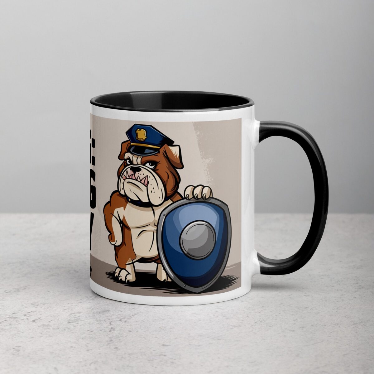 Warning: Bulldog on Duty Coffee Mug - Image 3