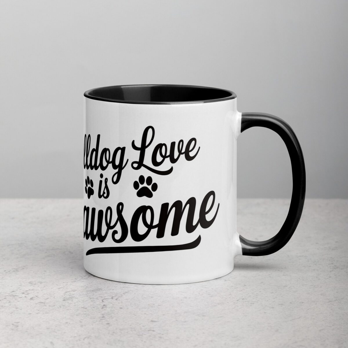 Bulldog Love Is Pawsome Coffee Mug - Image 3
