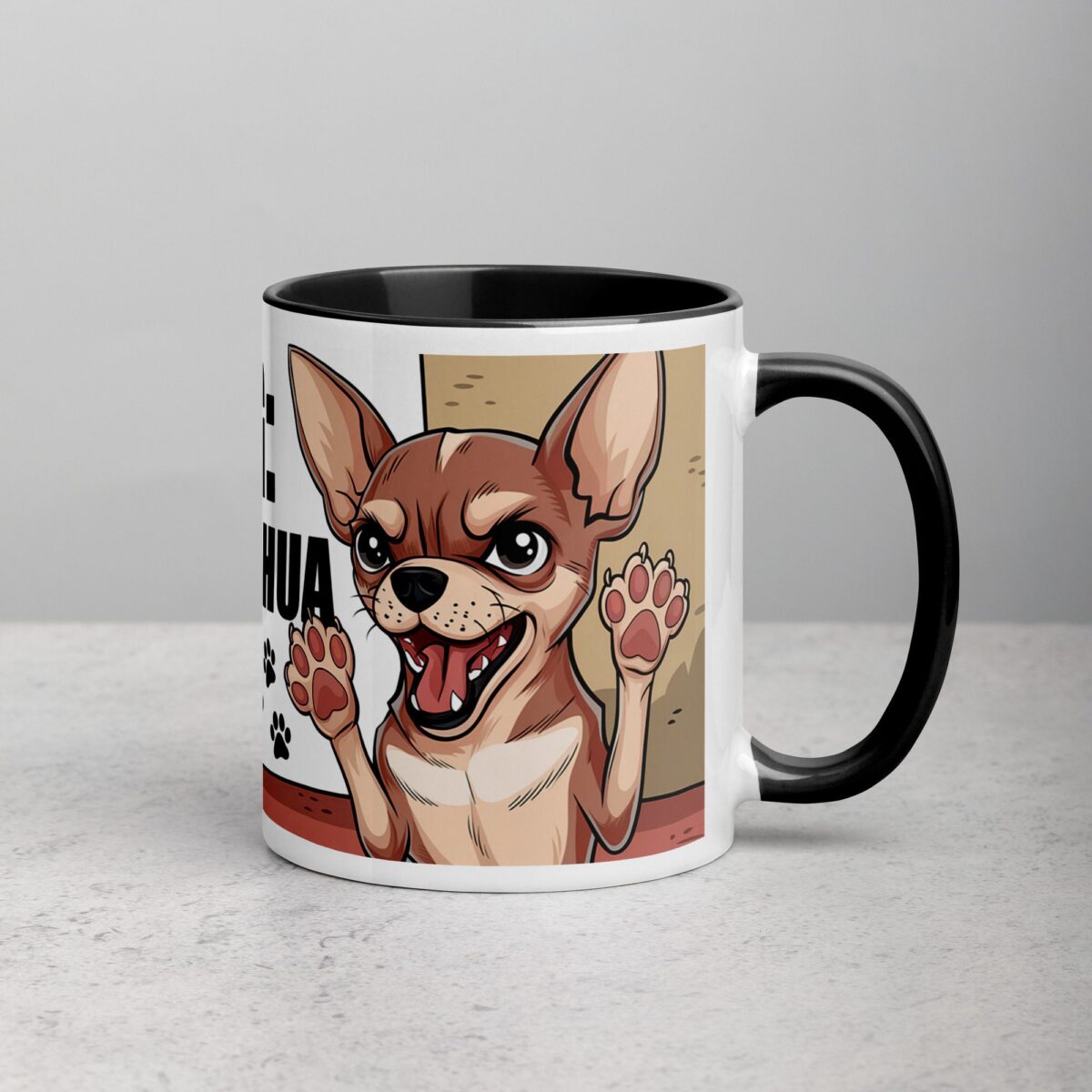 Warning: Fierce Chihuahua on Duty Coffee Mug - Image 3