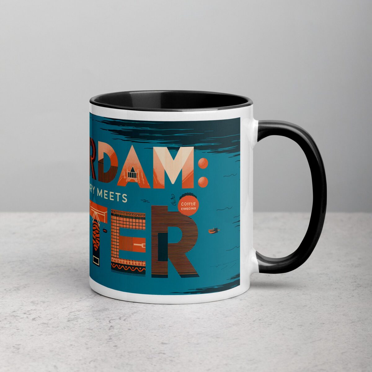 Amsterdam: Where History Meets Hipster Coffee Mug - Image 3