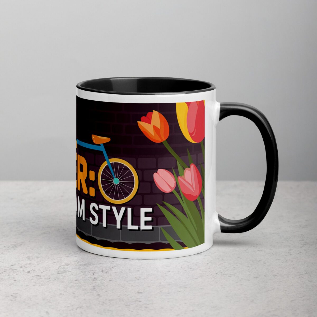 Pedal Power: Amsterdam Style Coffee Mug - Image 3