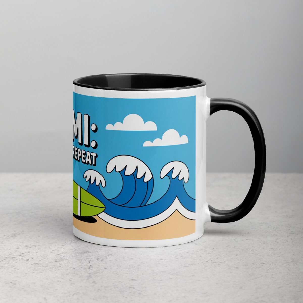 Miami: Sun, Surf, Repeat Coffee Mug - Image 3