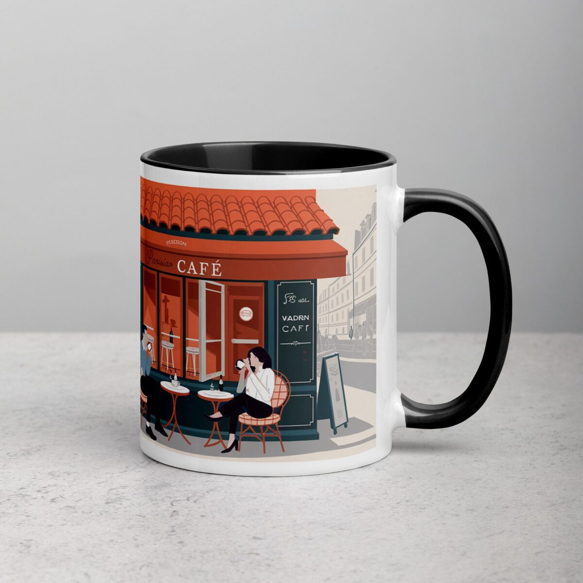 Happiness Is a Parisian Café Coffee Mug - Image 3