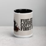 Fueled by Coffee & First Downs Football Mug - Image 4