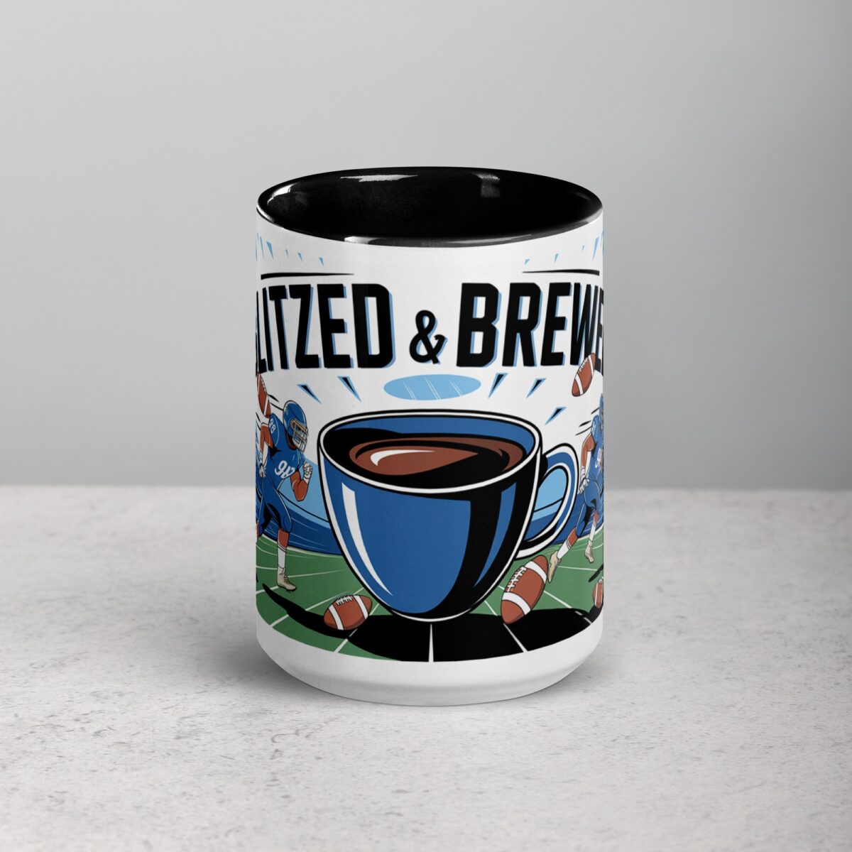 Blitzed & Brewed Football Coffee Mug - Image 4