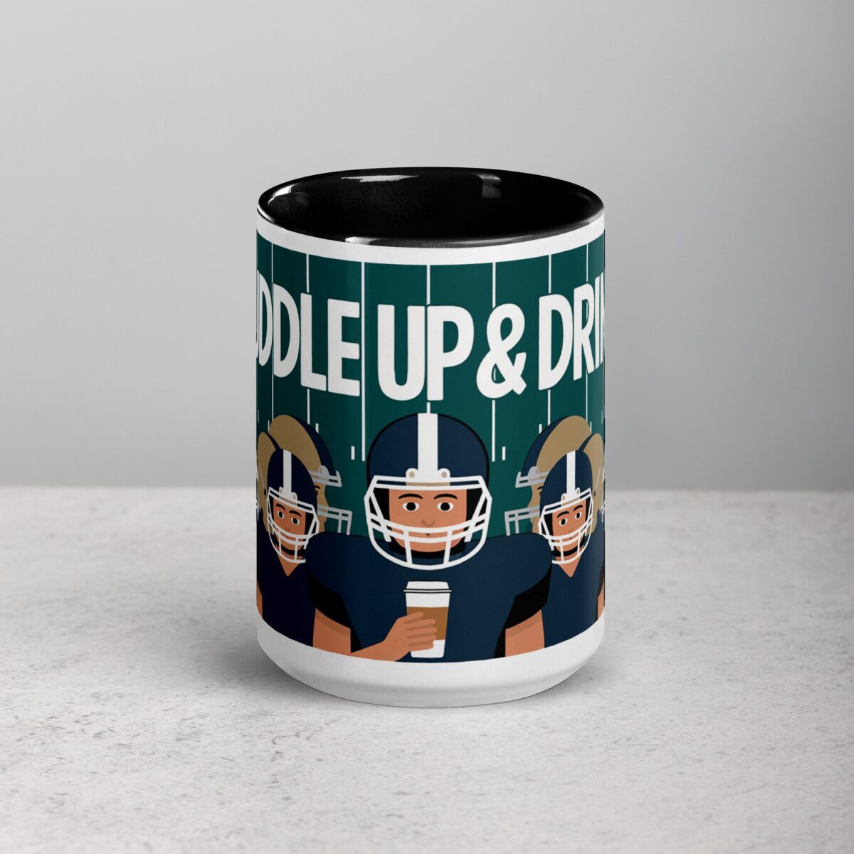 Huddle Up & Drink Football Coffee Mug & Tea Cup - Image 4