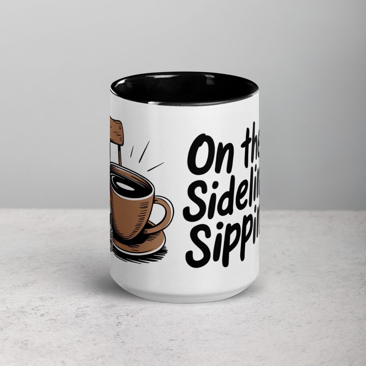 On the Sidelines Sippin’ Football Coffee Mug & Tea Cup - Image 4