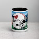 I Love Football Fun Coffee Mug & Tea Cup - Image 4