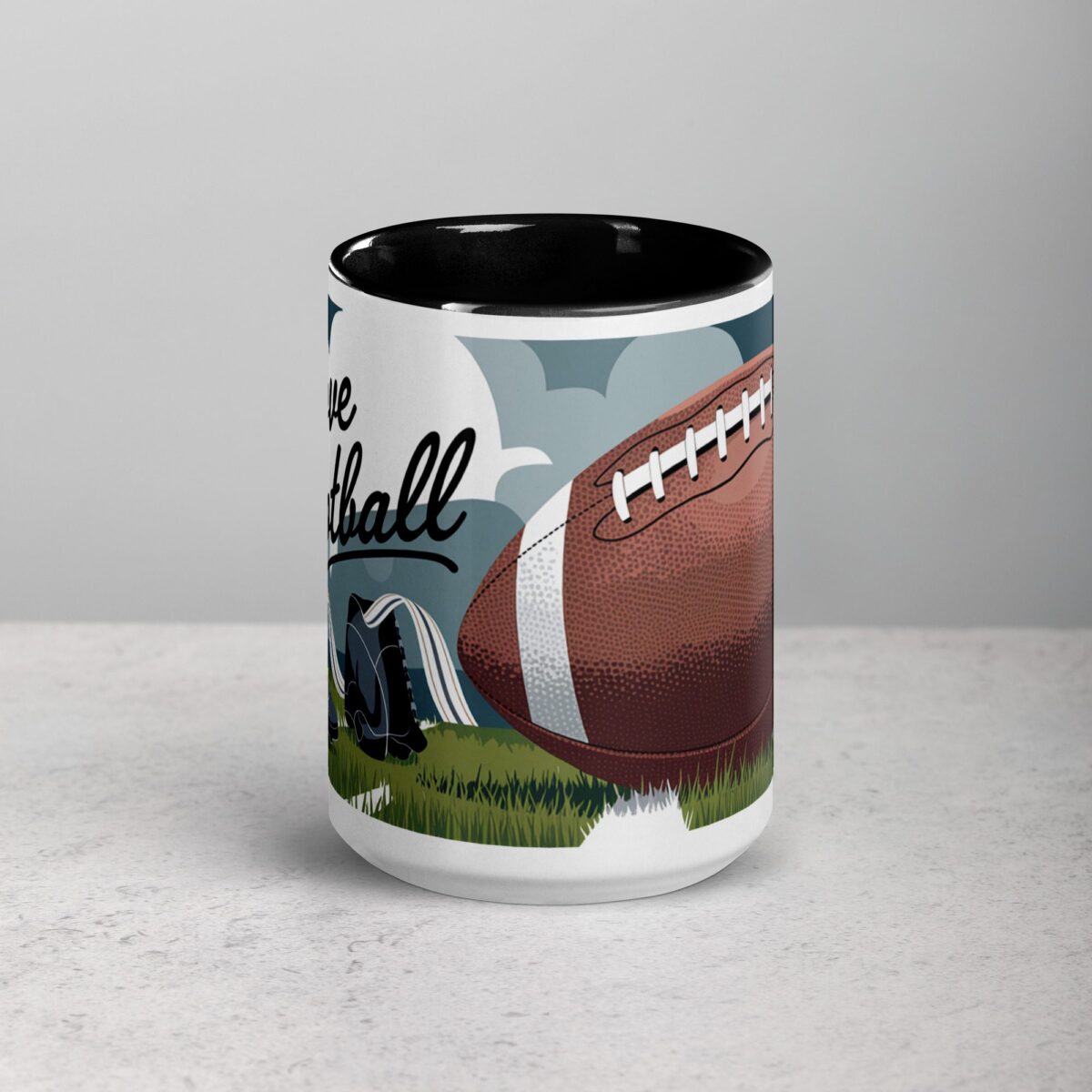 I Love Football Elegant Coffee Mug & Tea Cup - Image 4