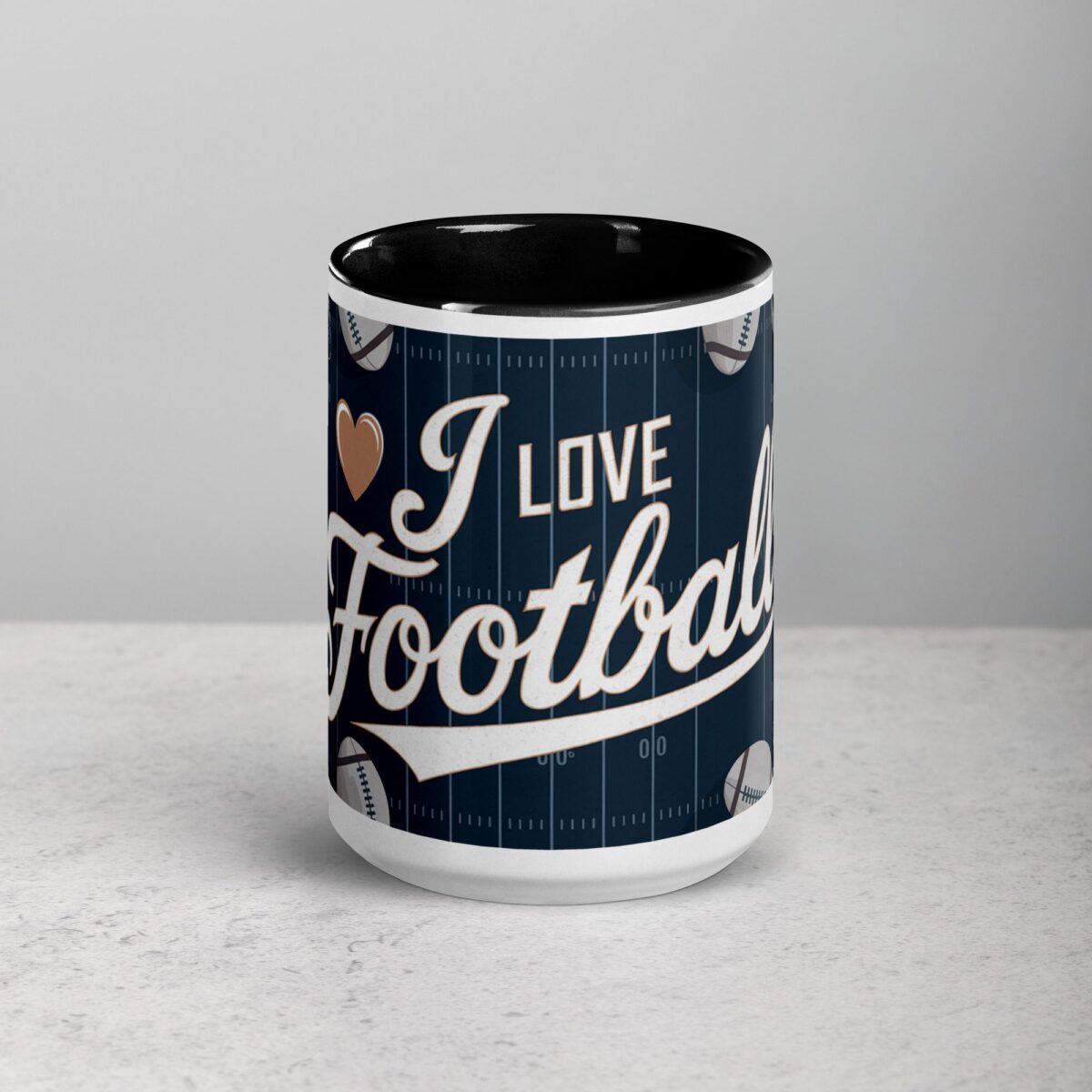 I Love Football Sophisticated Coffee Mug & Tea Cup - Image 4