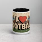 I Love Football Retro Coffee Mug & Tea Cup - Image 4
