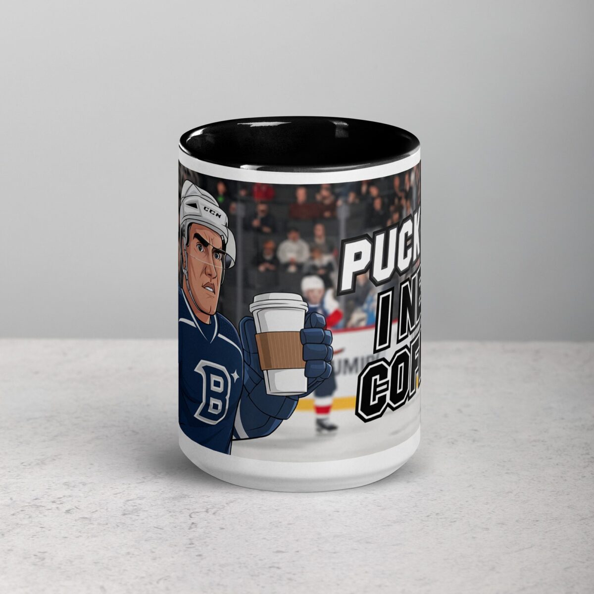 Puck Off, I Need Coffee! Hockey Mug - Image 4
