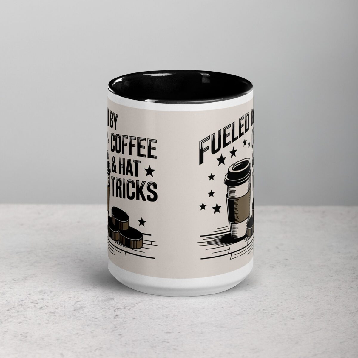 Fueled by Coffee & Hat Tricks Hockey Mug - Image 4