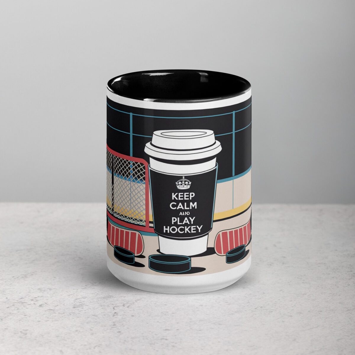 Keep Calm and Play Hockey Coffee Mug & Tea Cup - Image 4