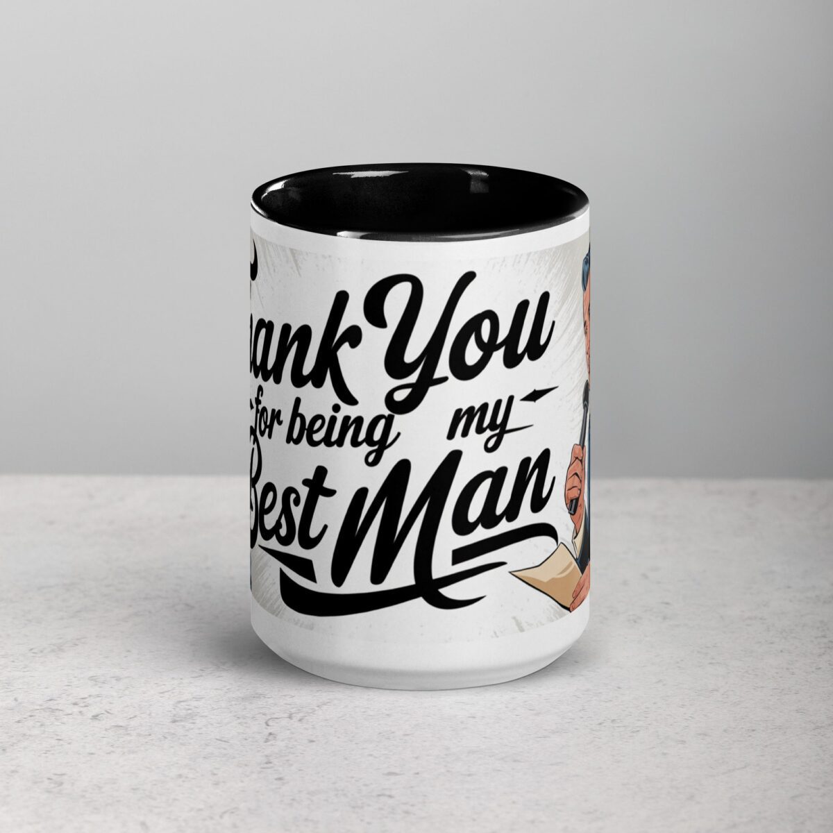 Retro Thank You Best Man Coffee Mug & Tea Cup - Image 4
