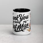 Retro Thank You Best Man Coffee Mug & Tea Cup - Image 4