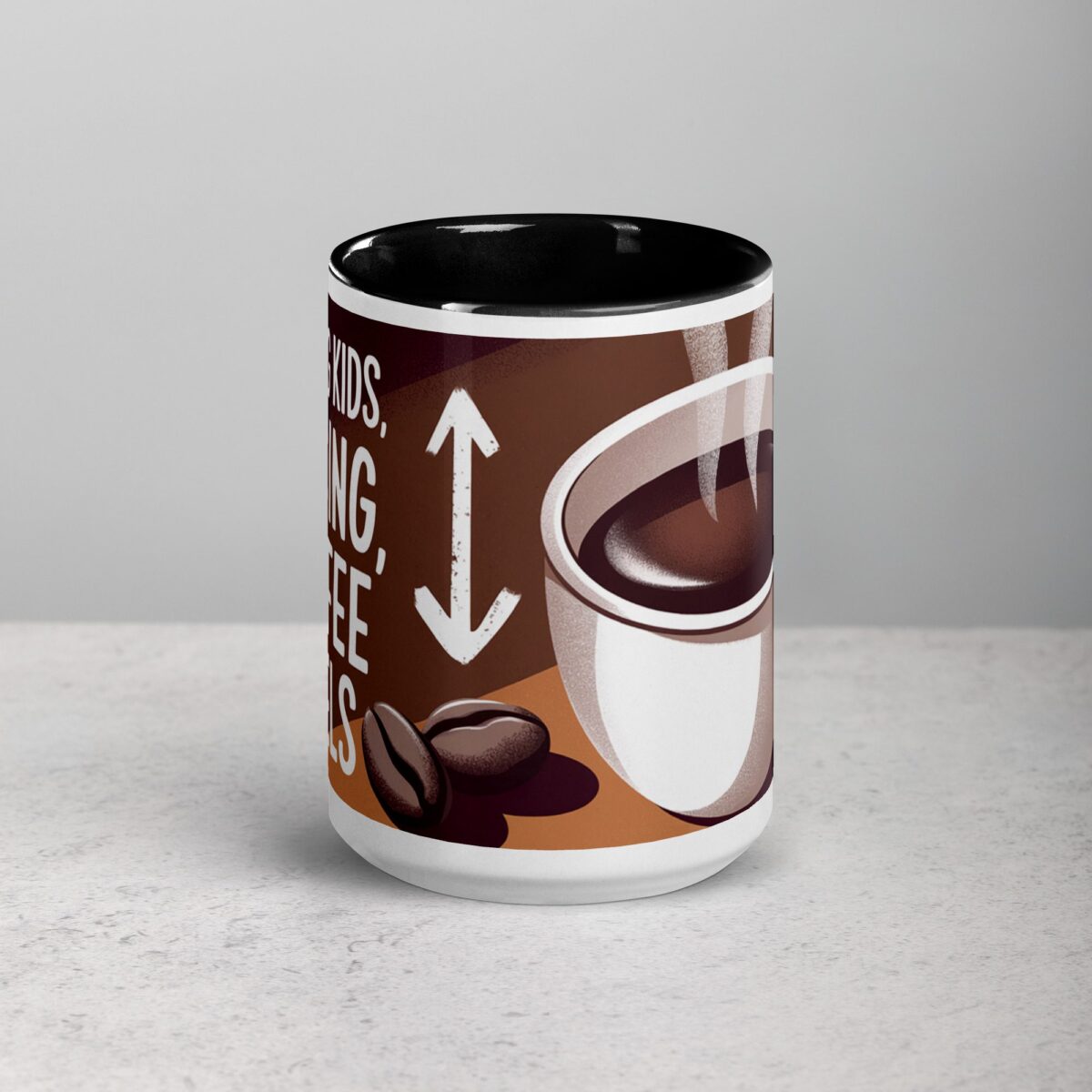 Raising Kids, Raising Coffee Levels Mug - Image 4