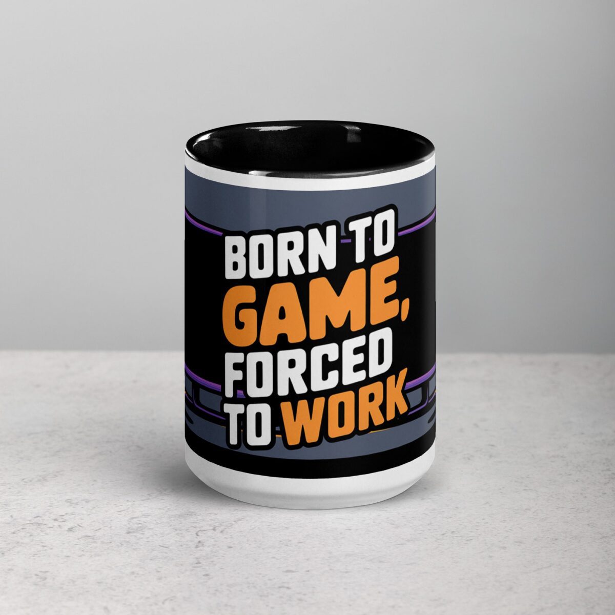 Born to Game, Forced to Work Gamer Coffee Mug - Image 4