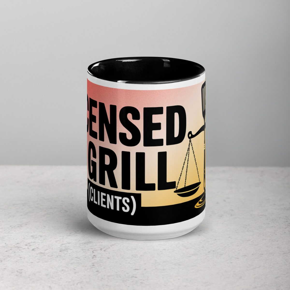 Licensed to Grill (Clients) Lawyer Coffee Mug - Image 4