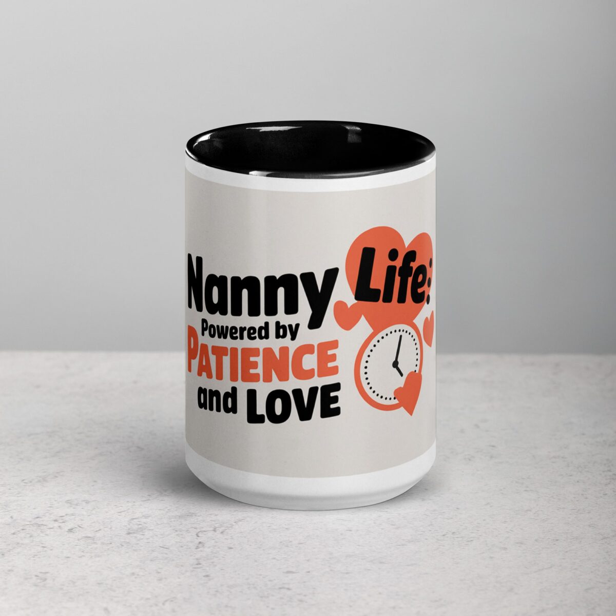 Nanny Life: Powered by Patience and Love Coffee Mug - Image 4