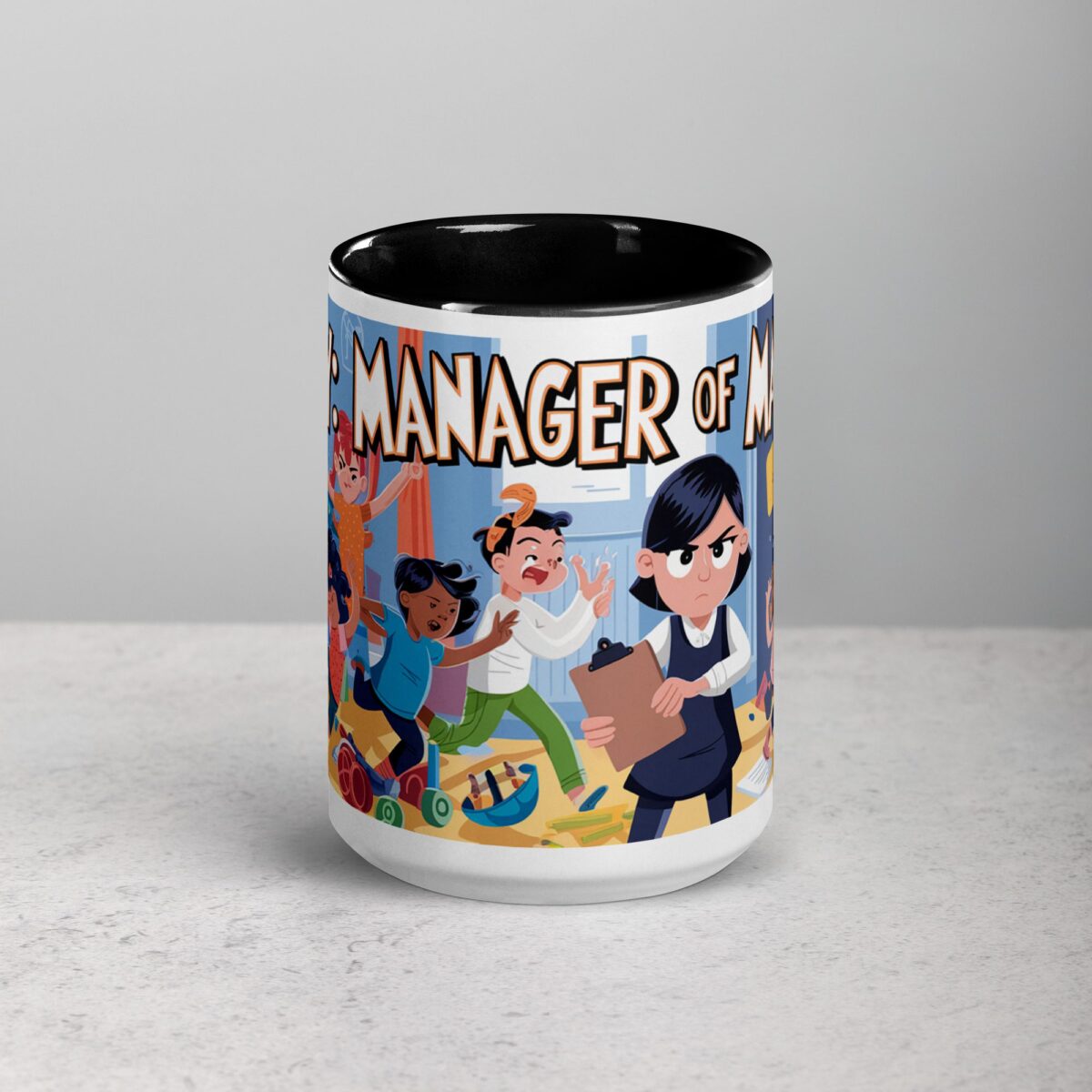 Nanny: Manager of Mayhem Coffee Mug & Tea Cup - Image 4