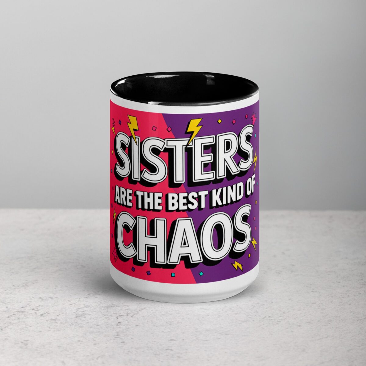 Sisters Are the Best Kind of Chaos Coffee Mug - Image 4
