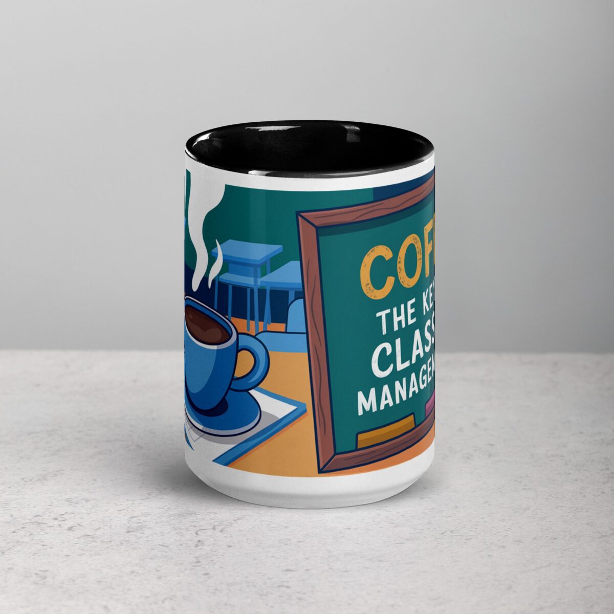 Coffee: The Key to My Classroom Management Plan Teachers Mug - Image 4