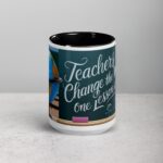 Teachers Change the World One Lesson at a Time Mug - Image 4