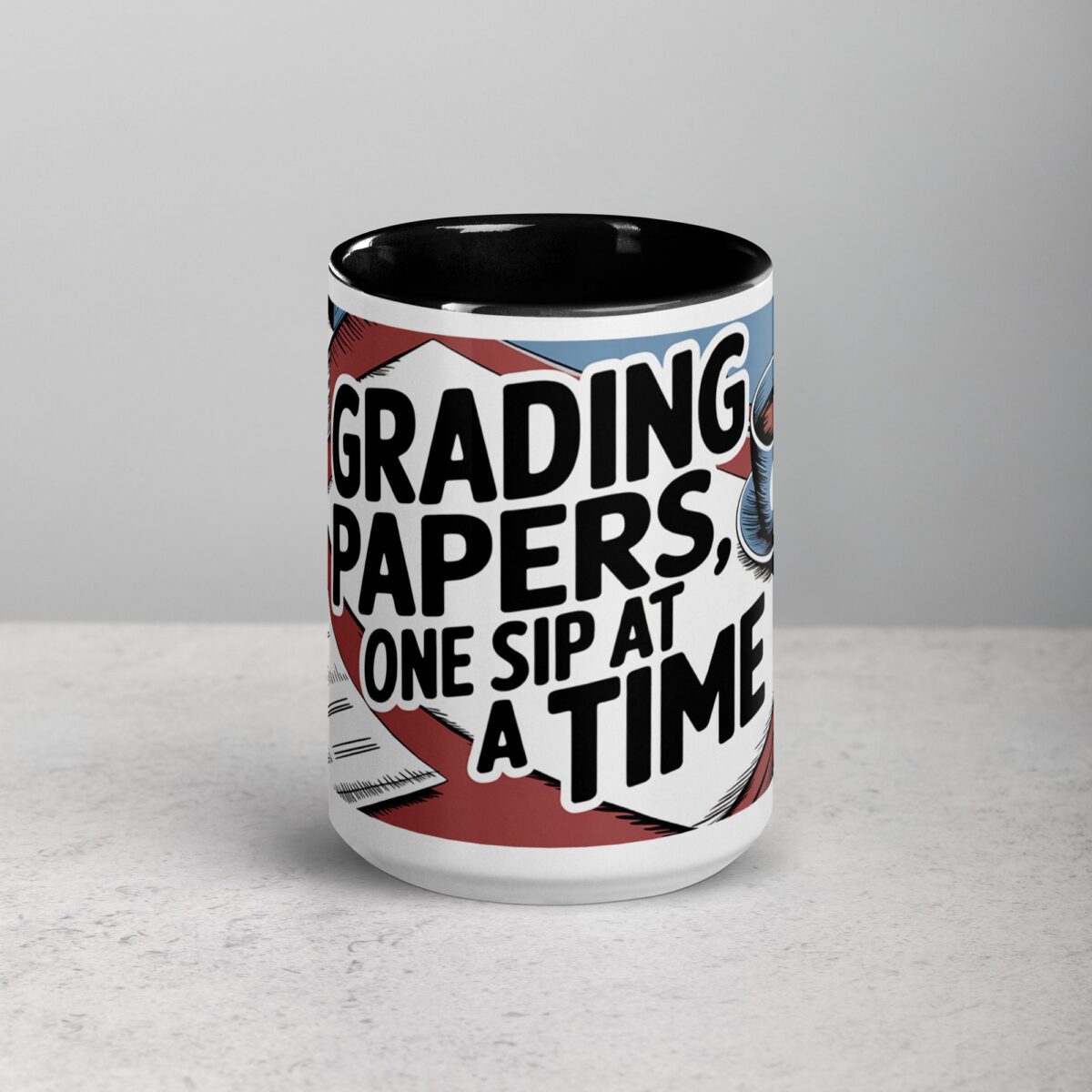 Grading Papers, One Sip at a Time Coffee Mug - Image 4