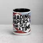 Grading Papers, One Sip at a Time Coffee Mug - Image 4