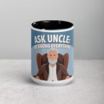 Ask Uncle: He Knows Everything Coffee Mug - Image 4