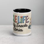 Uncle Life: Fueled by Snacks and Stories Mug - Image 4